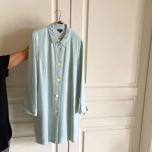 Worth New York Coat -Size XL -pale green or pale mint, Pockets, Ivory Buttons